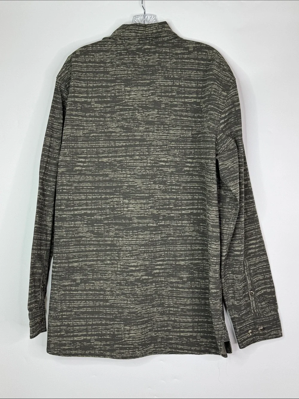 The North FaceGray Black Abstract Print Long Sleeve Button Up Shirt Size XL